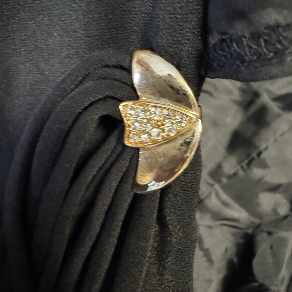 VTG St Anthony Sicari Evening Jacket Plus 22W Black Beaded Ruffles Suit Blazer - Picture 8 of 10